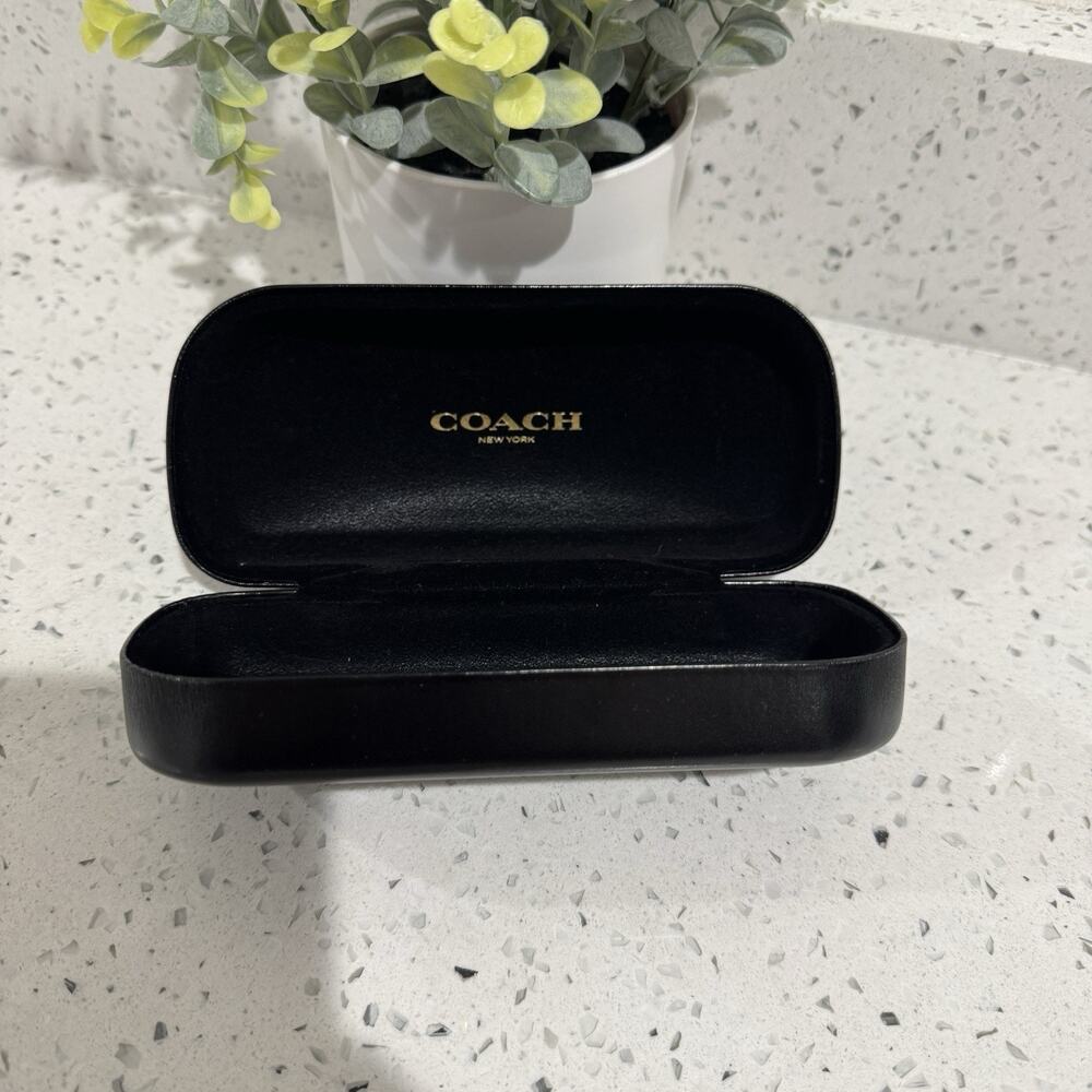 Coach Leather Sunglass Case Only Black